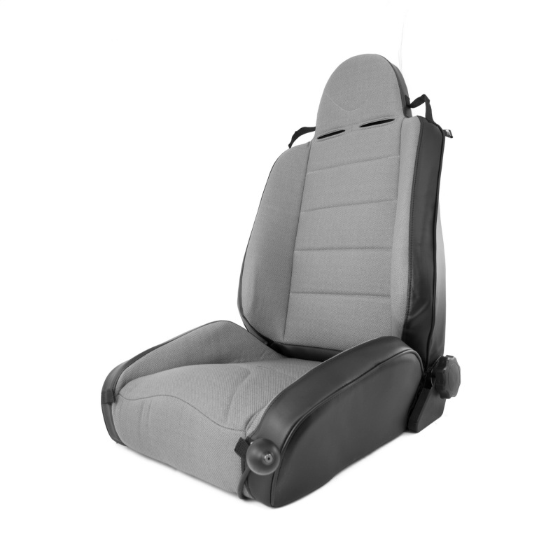 Jeep TJ Off Road Racing Seat - Front - Rugged Ridge - XHD Reclining - Black w/Gray Insert - `97-`06